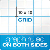 Cross Section Pads, 10 Sq-in Quadrille Rule, 8.5 X 11, White, 50 Sheets