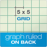 Engineering Computation Pads, 5 Sq-in Quadrille Rule, 8.5 X 11, Green Tint, 200 Sheets