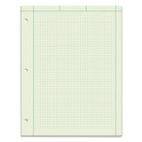 Engineering Computation Pads, 5 Sq-in Quadrille Rule, 8.5 X 11, Green Tint, 200 Sheets