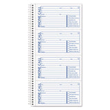 Spiralbound Message Book, 2 3-4 X 5, Two-part Carbonless, 200-book