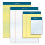 Docket Ruled Perforated Pads, Wide-legal Rule, 8.5 X 11.75, Canary, 50 Sheets, 6-pack