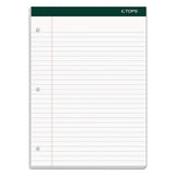 Double Docket Ruled Pads, Wide-legal Rule, 8.5 X 11.75, White, 100 Sheets, 6-pack