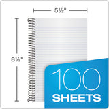 Color Notebooks, 1 Subject, Narrow Rule, Graphite Cover, 8.5 X 5.5, 100 Sheets