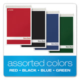 Steno Book, Gregg Rule, Assorted Covers, 6 X 9, 80 Green Tint Sheets, 4-pack