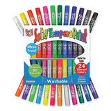 Kwik Stick Tempera Paint, 3.5", Assorted Colors, 24-pack