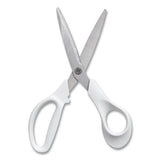 Stainless Steel Scissors, 8" Long, 3.58" Cut Length, Assorted Straight Handles, 2-pack