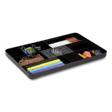 Shallow Plastic Drawer Organizer, 13 Compartment, 9.11 X 14.11 X 1.24, Black