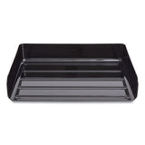 Side-load Stackable Plastic Document Tray, 1 Section, Legal-size, 15.06 X 9.72 X 3.01, Black, 2-pack