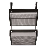 Wire Mesh Wall File, 2 Sections, Letter Size, Black