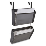 Wire Mesh Wall File, 2 Sections, Letter Size, Black