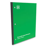 Wireless One-subject Notebook, Quadrille Rule, Green Cover, 11 X 8.5, 80 Sheets