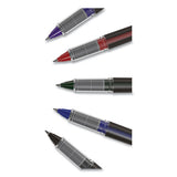 Roller Ball Pen, Stick, Fine 0.5 Mm, Assorted Ink Colors, Black Barrel, 3-pack