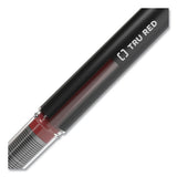 Roller Ball Pen, Stick, Fine 0.5 Mm, Assorted Ink Colors, Black Barrel, 3-pack