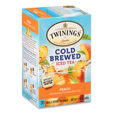 Cold Brew Iced Tea Bags, Peach, 0.07 Oz Tea Bag, 20-box
