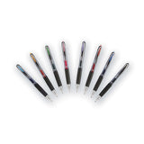 Signo 207 Retractable Gel Pen, 0.7mm, Blue Ink, Smoke-black-blue Barrel, Dozen