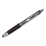 Signo 207 Retractable Gel Pen, 0.7mm, Black Ink, Translucent Black Barrel, 4-pack