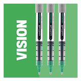 Vision Roller Ball Pen, Stick, Fine 0.7 Mm, Assorted Ink And Barrel Colors, 5-pack