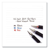 207 Impact Stick Gel Pen, Bold 1mm, Black Ink, Silver-black Barrel