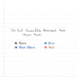 Vision Elite Stick Roller Ball Pen, Super-fine 0.5mm, Blue Ink, Blue Barrel