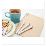 Unione Gel Pen, Retractable, Medium 0.7 Mm, Assorted Ink Colors, White Barrel, 8-pack