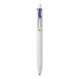 Unione Gel Pen, Retractable, Medium 0.7 Mm, Blue Ink, White Barrel, Dozen