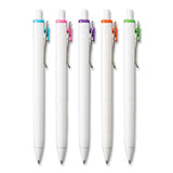 Unione Gel Pen, Retractable, Medium 0.7 Mm, Fashion Ink-color Assortment, White Barrel, 5-pack