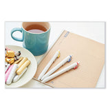 Unione Gel Pen, Retractable, Medium 0.7 Mm, Fashion Ink-color Assortment, White Barrel, 5-pack