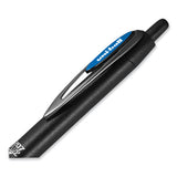 207 Plus+ Gel Pen, Retractable, Medium 0.7 Mm, Blue Ink, Black Barrel, 4-pack