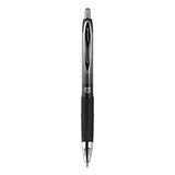 207 Plus+ Gel Pen, Retractable, Medium 0.7 Mm, Black Ink, Black Barrel, 4-pack