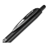 207 Plus+ Gel Pen, Retractable, Medium 0.7 Mm, Black Ink, Black Barrel, 4-pack