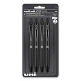 207 Plus+ Gel Pen, Retractable, Medium 0.7 Mm, Black Ink, Black Barrel, 4-pack