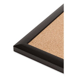 Cork Bulletin Board With Aluminum Frame, 47 X 35, Natural Surface, Black Frame