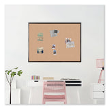 Cork Bulletin Board With Aluminum Frame, 47 X 35, Natural Surface, Black Frame