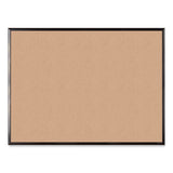 Cork Bulletin Board With Aluminum Frame, 47 X 35, Natural Surface, Black Frame