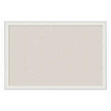Linen Bulletin Board With Decor Frame, 30 X 20, Natural Surface-white Frame