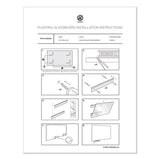 Floating Glass Ghost Grid Dry Erase Board, 36 X 24, White