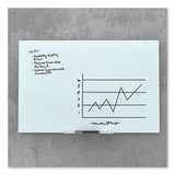 Floating Glass Ghost Grid Dry Erase Board, 36 X 24, White