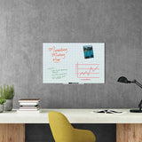 Floating Glass Ghost Grid Dry Erase Board, 36 X 24, White