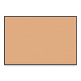 Cork Bulletin Board With Aluminum Frame, 70 X 47, Natural Surface, Black Frame