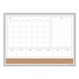 4n1 Magnetic Dry Erase Combo Board, 36 X 24, White-natural
