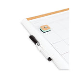 Pinit Magnetic Dry Erase Calendar With Plastic Frame, 20 X 16, White Surface And Frame