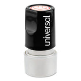 Round Message Stamp, Star, Pre-inked-re-inkable, Red