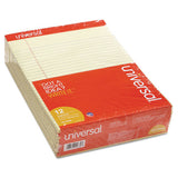 Perforated Writing Pads, Wide-legal Rule, 8.5 X 11.75, Canary, 50 Sheets, Dozen