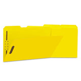 Deluxe Reinforced Top Tab Folders With Two Fasteners, 1-3-cut Tabs, Legal Size, Yellow, 50-box