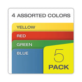 Redrope Expanding File Pockets, 3.5" Expansion, Letter Size, Assorted, 5-box