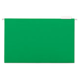 Deluxe Bright Color Hanging File Folders, Legal Size, 1-5-cut Tab, Bright Green, 25-box