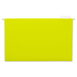Deluxe Bright Color Hanging File Folders, Legal Size, 1-5-cut Tab, Yellow, 25-box