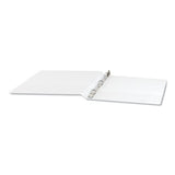 Deluxe Round Ring View Binder, 3 Rings, 0.5" Capacity, 11 X 8.5, White