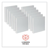 Slant D-ring View Binder, 3 Rings, 1" Capacity, 11 X 8.5, White, 12-carton