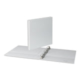 Slant-ring View Binder, 3 Rings, 1" Capacity, 11 X 8.5, White, 4-pack